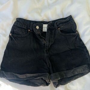 Black Jean shorts